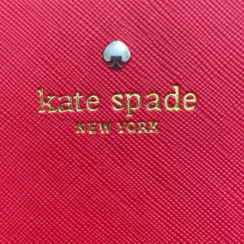 NWOT Kate Spade Red Wristlet Polka Dot Lining